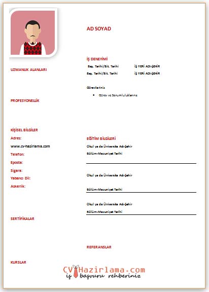 Özgeçmiş Örnekleri Word Olarak İndir | CV Hazırlama